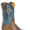 'Roper' Men's 11" Merritt Western Square Toe - Waxy Tan / Burnish Blue -Carhartt Store 0902085008436 1024x1024@2x