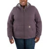 'Carhartt' Women's Clarksburg Sherpa-lined Full Zip Hoodie - Blackberry Heather -Carhartt Store 102787 V27 WF22P b 1024x1024@2x
