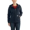 'Carhartt' Women's Clarksburg Full Zip Hoodie - Navy -Carhartt Store 102788412 WF18 1 tif 1024x1024@2x