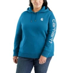 'Carhartt' Women's Clarksburg Logo Sleeve Graphic Hoodie - Marine Blue 6 'Carhartt' Women's Clarksburg Logo Sleeve Graphic Hoodie - Marine Blue -Carhartt Store 102791 H71 WS23P b 1024x1024@2x