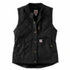 'Carhartt' Women's Rugged Flex Canvas Insulated Rib Collar Vest - Black 1 'Carhartt' Women's Rugged Flex Canvas Insulated Rib Collar Vest - Black -Carhartt Store 104423 N04 WF20 1024x1024@2x
