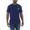 'Carhartt' Men's Force® Relaxed Fit Midweight Pocket T-Shirt - Scout Blue Heather -Carhartt Store 104616 H53 MS22 b 1024x1024@2x
