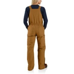 'Carhartt' Women's Loose Fit Duck Insulated Biberall - Carhartt Brown -Carhartt Store 104694 BRN AVB WF22 b 1024x1024@2x