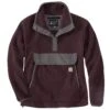 'Carhartt' Women's 1/4 Snap Relaxed Fit Fleece Jacket - Blackberry Heather -Carhartt Store 104922 V27 WF22 e 1024x1024@2x