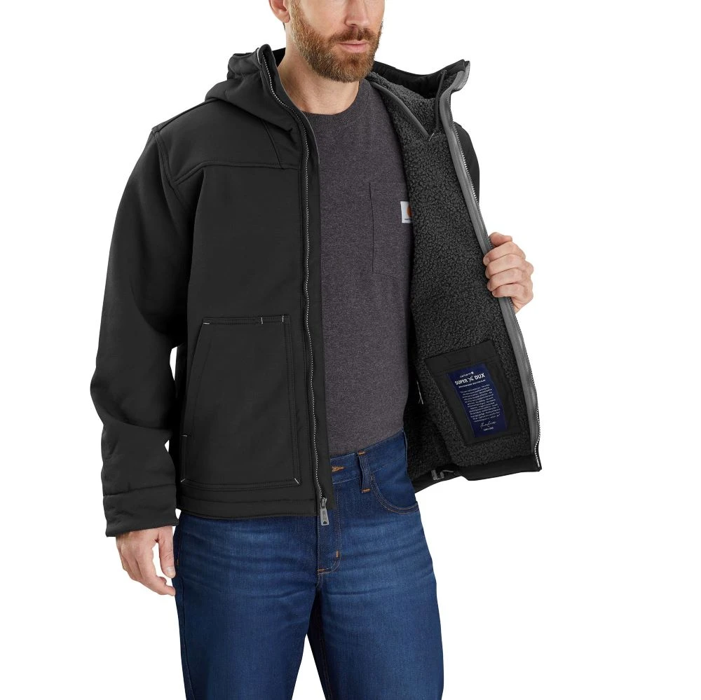 'Carhartt' Men's Super Dux™ Sherpa Lined Active Jac-Level 2 Warmer Rating - Black 4 'Carhartt' Men's Super Dux™ Sherpa Lined Active Jac-Level 2 Warmer Rating - Black - Image 2