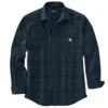 'Carhartt' Men's Heavyweight Flannel Button Down - Night Blue -Carhartt Store 105439 H69 MF22 e 1 1024x1024@2x