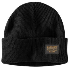 'Carhartt' Men's Knit Rugged Patch Beanie - Black
