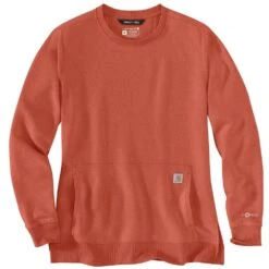 'Carhartt' Women's Force® Lightweight Sweatshirt - Desert Orange Heather -Carhartt Store 105468 Q38 WF22 e 1024x1024@2x