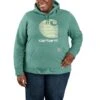 'Carhartt' Women's Rain Defender® Midweight Graphic Hoodie - Slate Green Heather -Carhartt Store 105636 L05 WF22P b 1 1024x1024@2x