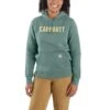 'Carhartt' Women's Relaxed Fit Midweight Graphic Hoodie - Succulent Heather -Carhartt Store 105639 G86 WS22 b 1 1024x1024@2x