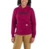 'Carhartt' Women's Relaxed Fit Midweight Graphic Hoodie - Beet Red Heather -Carhartt Store 105639 R60 WS22 b 1024x1024@2x
