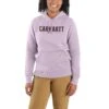 'Carhartt' Women's Relaxed Fit Midweight Graphic Hoodie - Amethyst Fog -Carhartt Store 105639 V37 WS22 b 1 1024x1024@2x