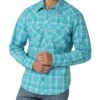 'Wrangler' Men's Retro Plaid Classic Fit Snap Front - Teal -Carhartt Store 112324670 BF01 RWFB PRD 1024x1024@2x