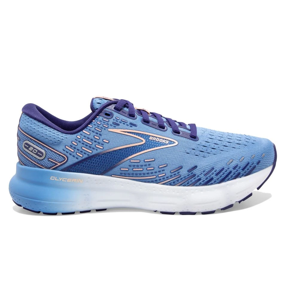 'Brooks' Women's Glycerin 20 - Blissful Blue / Peach / White 3 'Brooks' Women's Glycerin 20 - Blissful Blue / Peach / White