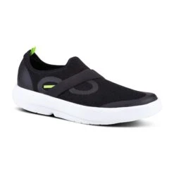 'OOFOS' Men's OOmg Mesh Low Slip On - White / Black -Carhartt Store 5080WHTBLK 1024x1024@2x