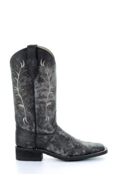 'Corral' Women's 12" Embroidered Western - Black / Sand -Carhartt Store 5356 3 1024x1024@2x
