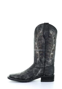 'Corral' Women's 12" Embroidered Western - Black / Sand -Carhartt Store 5356 6 1024x1024@2x