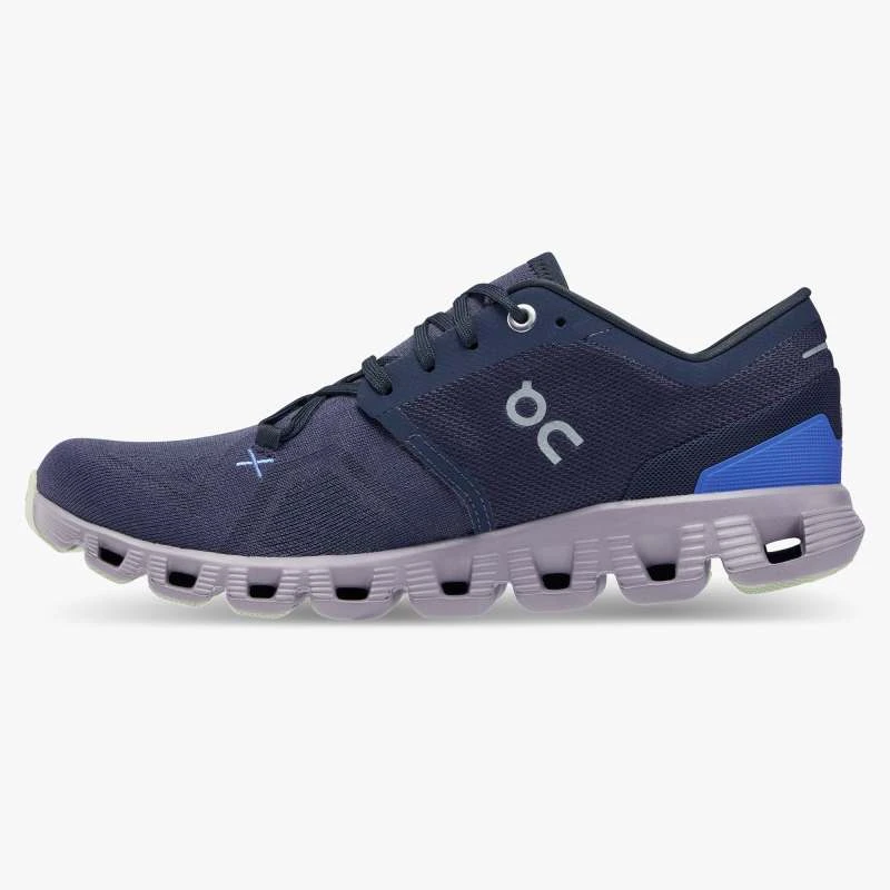 'On Running' Women's Cloud X 3 - Midnight / Heron 8 'On Running' Women's Cloud X 3 - Midnight / Heron - Image 6