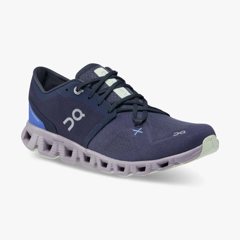 'On Running' Women's Cloud X 3 - Midnight / Heron 7 'On Running' Women's Cloud X 3 - Midnight / Heron - Image 5