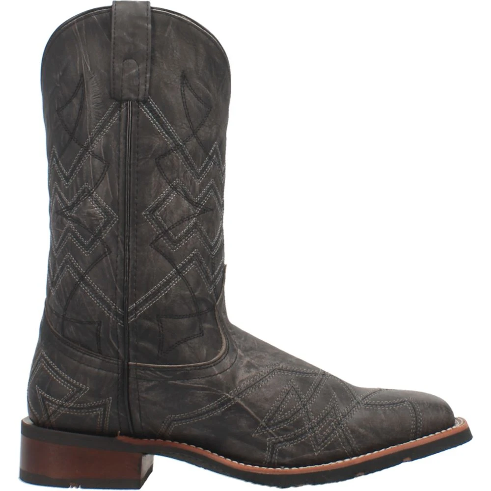 'Laredo' Men's 12" Axel Western Square Toe - Charcoal Black 3 'Laredo' Men's 12" Axel Western Square Toe - Charcoal Black