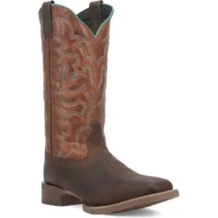 'Laredo' Men's 13" Odie Western Square Toe - Dark Brown -Carhartt Store 7961 shdw 1 1024x1024@2x