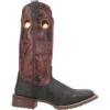 'Laredo' Men's Isaac Western Square Toe - Black / Distressed Maroon -Carhartt Store 7965 2 1024x1024@2x
