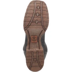 'Laredo' Men's Isaac Western Square Toe - Black / Distressed Maroon -Carhartt Store 7965 7 1024x1024@2x