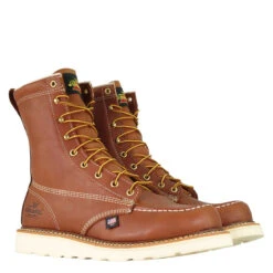 'Thorogood' Men's 8" American Heritage Moc Toe Maxwear Wedge Soft Toe - Brown / Tan -Carhartt Store 814 4201 6 1024x1024@2x