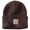 'Carhartt' Acrylic Knit Watch Hat - Dark Brown -Carhartt Store A18 DKB S19 1024x1024@2x