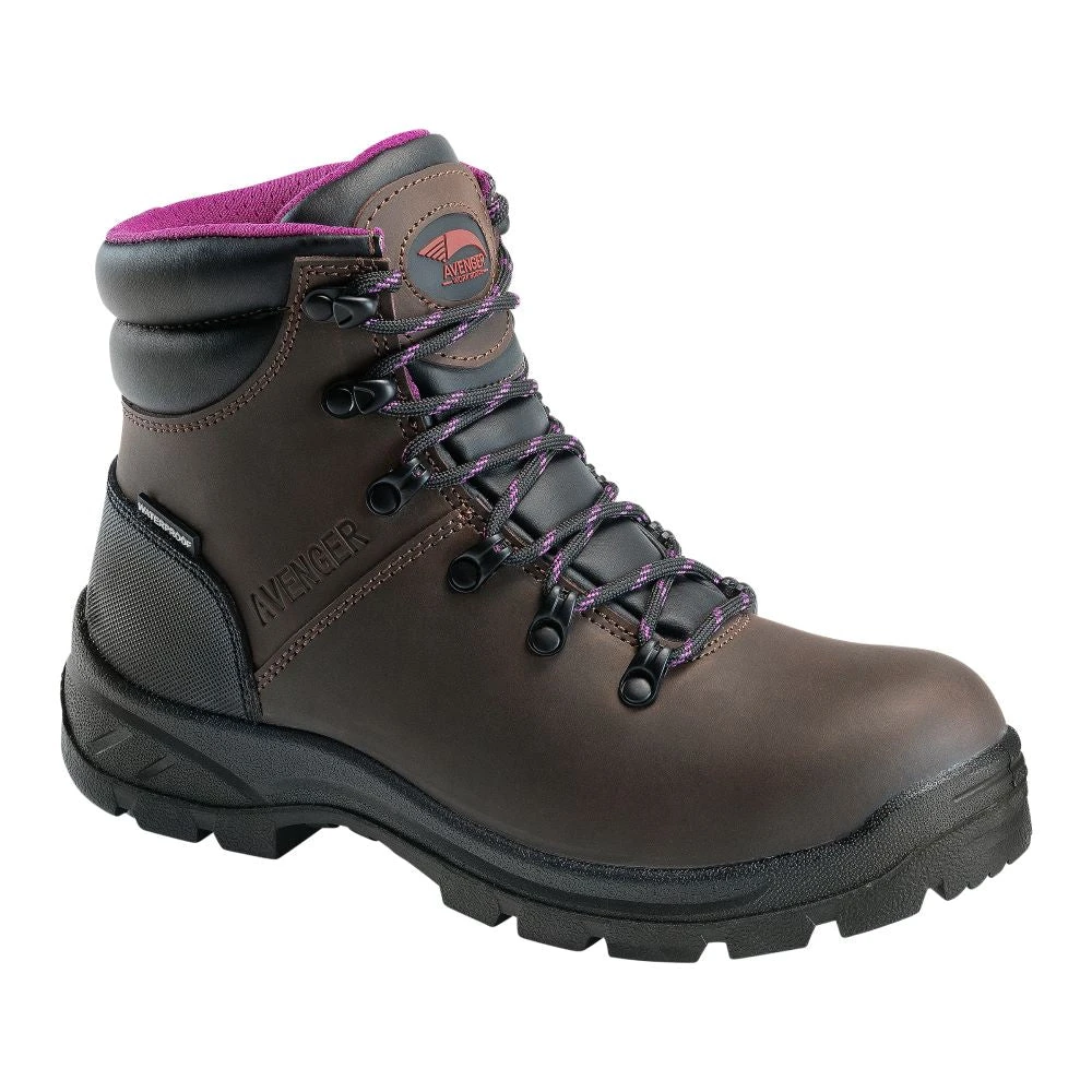 'Avenger' Women's 6" Builder EH WP Steel Toe - Brown 3 'Avenger' Women's 6" Builder EH WP Steel Toe - Brown