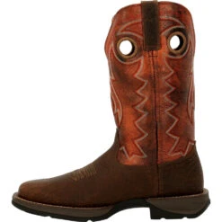 'Durango' Men's 12" REBEL Western Square Toe - CIMARRON BROWN -Carhartt Store DDB0327 instep profile 1024x1024@2x