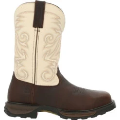 Durango 'Durnago' Men's 11" Maverick XP WP Comp Toe Western Work Boot - CHOCOLATE / WHITE