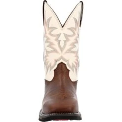 'Durango' Men's 11" WorkHorse™ Western Steel Toe - Chocoloate / Bone 12 'Durango' Men's 11" WorkHorse™ Western Steel Toe - Chocoloate / Bone -Carhartt Store DDB0426 front 1024x1024@2x
