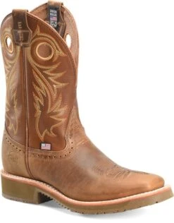 'Double H' Men's 11" Andrew EH Western Wide Square Toe Roper - Tan -Carhartt Store DH4565 500xauto 1024x1024@2x