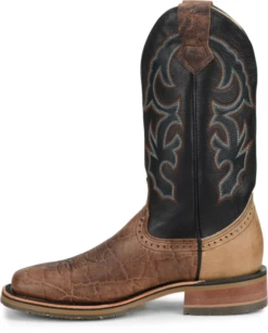 'Double H' Men's 12" Grissom SR Square Toe I.C.E. ™ Roper - Kenia Cognac / Summer Tan / Black -Carhartt Store DH4644 500xauto Instep 1024x1024@2x