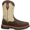 'Dan Post' Men's 11" Storm Tide EH WP Western Square Toe - Bone / Brown -Carhartt Store DP56411 shdw 2 1024x1024@2x