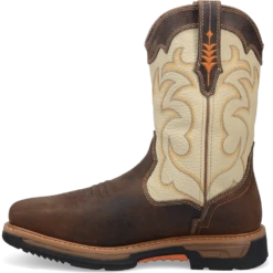 'Dan Post' Men's 11" Storm Tide EH WP Western Square Toe - Bone / Brown -Carhartt Store DP56411 shdw 3 1024x1024@2x