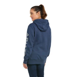 'Ariat' Women's Rebar Graphic Hoodie - Navy Heather -Carhartt Store F21 WMS WORK 10037618 back 1024x1024@2x