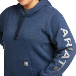 'Ariat' Women's Rebar Graphic Hoodie - Navy Heather -Carhartt Store F21 WMS WORK 10037618 detail01 plus 1024x1024@2x