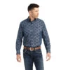'Ariat' Men's Keanu Classic Fit Button Down - Chambray Blue -Carhartt Store F22 MNS WEST 10042332 front 1024x1024@2x