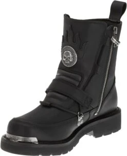 'Harley Davidson' Men's 6" Distortion Skull Zip Boot - Black -Carhartt Store HDM D94167 F15 091114 135 1024x1024@2x