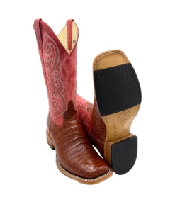 'Anderson Bean' Men's 13" HorsePower Top Hand Western Square Toe - Brandy Caiman Belly / Red Sinsation -Carhartt Store HP80036 1024x1024@2x
