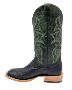 'Anderson Bean' Men's 13" HorsePower Top Hand Full Quill Ostrich - Black / Emerald Explosion -Carhartt Store HP80042 1024x1024@2x