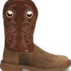 'Justin' Men's 11" Rush Western Square Toe - Peanut Tan / Bronze Orange -Carhartt Store JST 004 SE7402 1024x1024@2x