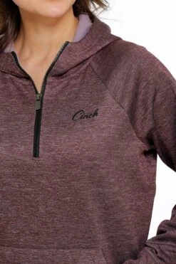 'Cinch' Women's 1/2 Zip Hoodie - Heather Purple -Carhartt Store MAK7899002 3 1024x1024@2x