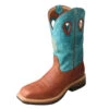 'Twisted X' Men's 12" Lite Cowboy EH Alloy Comp Toe - Brown / Turquoise -Carhartt Store MLCA004.01 1024x1024@2x