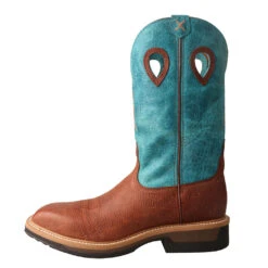 'Twisted X' Men's 12" Lite Cowboy EH Alloy Comp Toe - Brown / Turquoise -Carhartt Store MLCA004.02 1024x1024@2x
