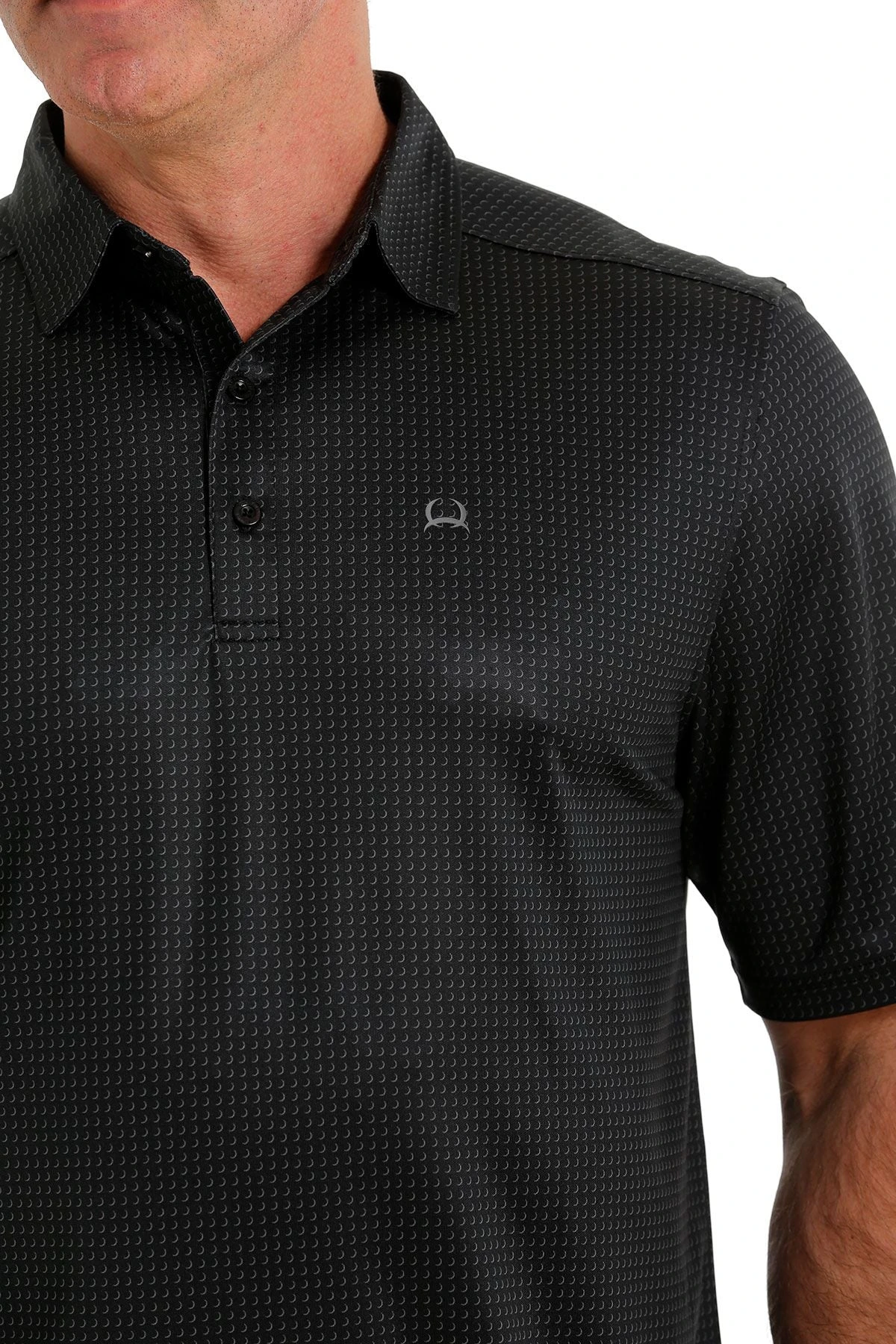 'Cinch' Men's Arenaflex Polo - Black 4 'Cinch' Men's Arenaflex Polo - Black - Image 2