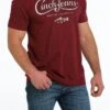 'Cinch' Men's Cinch Jeans Western Apparel Tee - Heather Burgundy