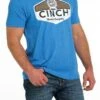 'Cinch' Men's Western Company Tee - Heather Blue -Carhartt Store MTT1690556 3 1024x1024@2x